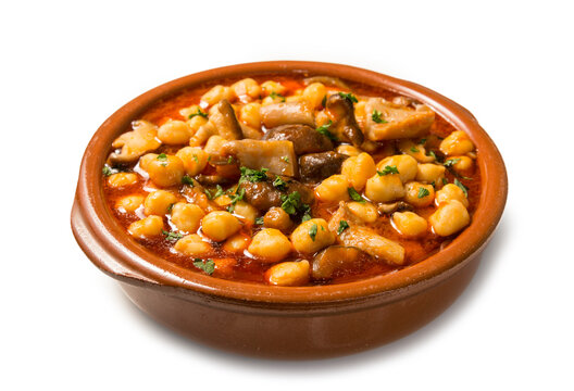 Estofado de garbanzos con setas