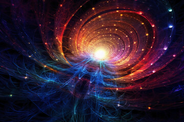 Fototapeta premium a web reflecting back every other drop into infinity each an integral part of the whole. AI generative