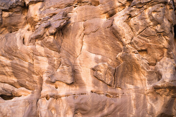 view in the Sahara desert of Tadrart rouge tassili najer in Djanet City  ,Algeria.colorful orange sand, rocky mountains