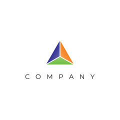 Triangle wind energy logo design technology vector art related brand editable 