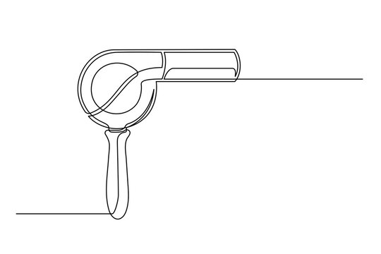 recommend clip art: Continuous one line hair dryer. Vintage hair dryer isolated on a white background. Barbershop concept. Vector illustration