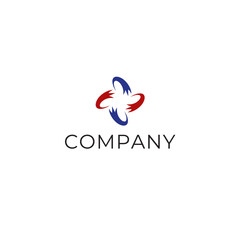 Maple Leaf logo design, Canada, communication  logo, technology logo, vector abstract., medical logo design, hospital, clinic, cross, health and care