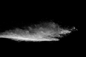 abstract powder splatted background,Freeze motion of color powder exploding throwing color...