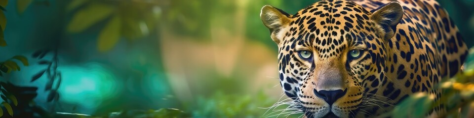 Fototapeta na wymiar Jaguar portrait - generative AI