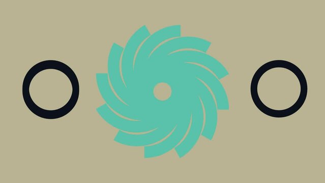 An abstract mid century modern motion graphic background.