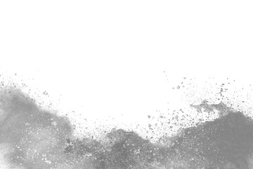 Freeze motion of black powder exploding or throwing black powder.