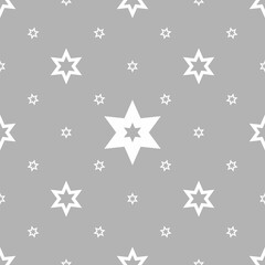 Obraz premium Seamless pattern of white stars. vector illustration
