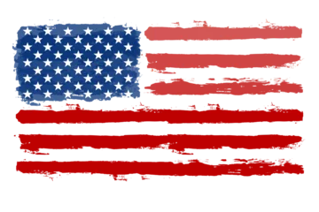  American flag  paint texture. Grunge USA Flag. Vector Illustration for Celebration Holiday 4 of July American President Day. Stars and stripes. © Good Goods