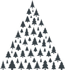 Obraz premium Abstract Christmas Tree Illustration