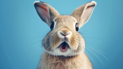 Obraz premium Generative Ai image of a baby bunny face close up