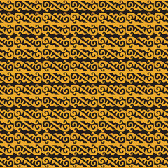 Decorative Asian Folk Seamless Pattern. Traditional Ornament of Asian Nomads: Kyrgyz, Kazakhs, Bashkirs, Tatars, Yakut, Mongols. Ethnic Vector Illustration for Paper Products, Textiles.