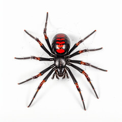 spider black widow isolated on white background