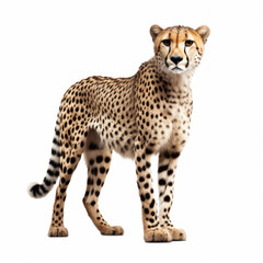 cheetah of white background