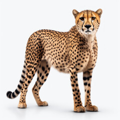 cheetah of white background