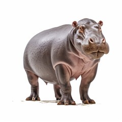 Obraz premium hippopotamus hyppo isolated on white background