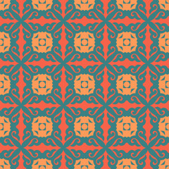Vector ornamental seamless pattern. Background and wallpaper in ethnic style. Vector illustration can be used for backgrounds, motifs, textile, wallpapers, fabrics, gift wrapping, templates.