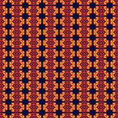 Seamless Asian pattern of the nomads of Central Asia. Nomadic ethnic stamp style. Asian ornaments.	