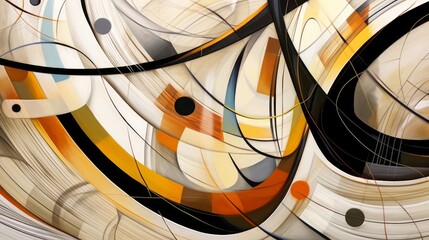 Abstract Lines and Curves featuring bold and expressive. AI generated