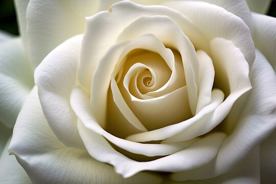 A white rose is framed in white. Generative AI