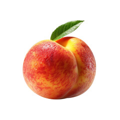 Peach png isolated on a transparent background