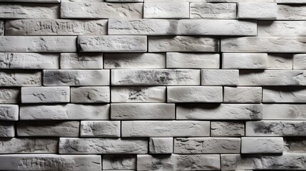 Abstract White brick wall texture for pattern background. wide panorama picture. Created with Generative AI technology.