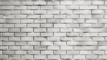 Fototapeta premium Abstract White brick wall texture for pattern background. wide panorama picture. Created with Generative AI technology.