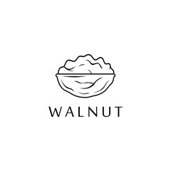 Walnut Logo Template Isolated White Background