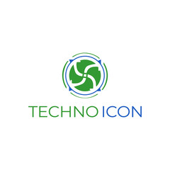 earth globe logo for tech business or website