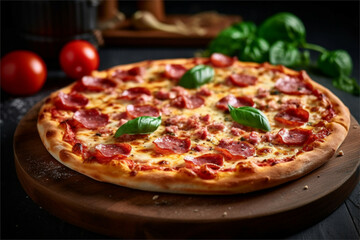 美味しそうなピザ　ジェネレーティブAI