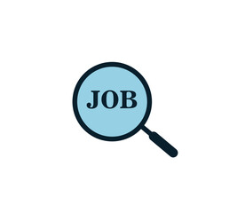 magnifying icon vector logo design template