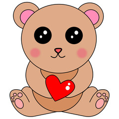 teddy bear with heart