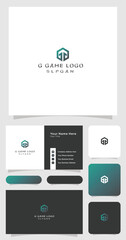 card template, game logo business card template,  a business card and name card, A business card and a logo