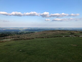 Dartmoor National Park landscape image of Haytor rocks in Dartmoor, England, UK