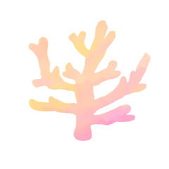 Obraz premium 水彩の赤いサンゴ