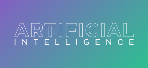 Artificial Intelligence Text, Artificial Intelligence Vector, AI Text, AI Vector, AI Logo, Artificial Intelligence Logo, Artificial Intelligence Banner, Vector Illustration 