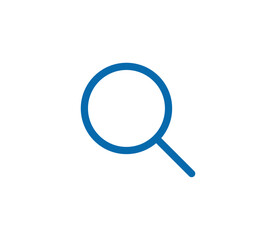Search magnifying icon flat style logo template