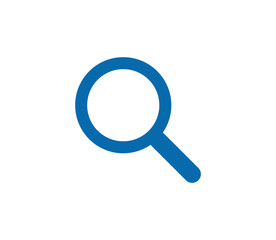 Search magnifying icon flat style logo template