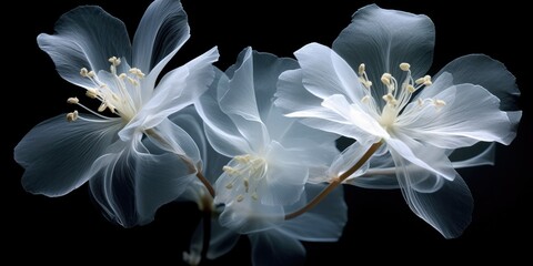 Ephemeral Blossoms macro shot of delicate and ephemeral blossoms  Generative AI Digital Illustration Part#060623 