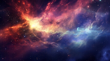 amazing space wallpapers of a red, green and blue space, in the style of light orange and magenta, smokey background, light sky-blue and dark purple, 8k, 4k, nebula, colorful space