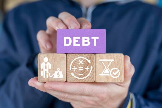 Debt finance business concept. Debt trap is a situation in which a borrower is led into a cycle of re-borrowing, or rolling over their loan payments.