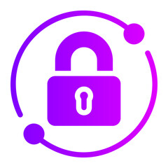padlock gradient icon