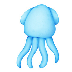 octopus, watercolor, watercolor, logo, icon, aquatic animal, marine animal, sea, tentacles, food