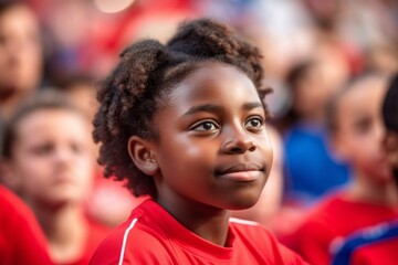 Portrait of a beautiful african american little girl looking at camera