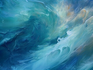 abstract painting of flowing water, using a long exposure technique to capture the movement and create a sense of fluidity