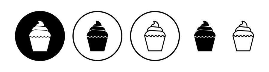 Cup cake icon vector. cake icon. bakery. muffin