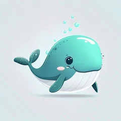Photo sur Plexiglas Baleine whale cartoon illustration