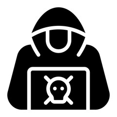 hacker glyph icon