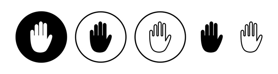Hand icon vector. hand symbols. palm