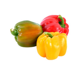colored peppers isolated on  transparent png