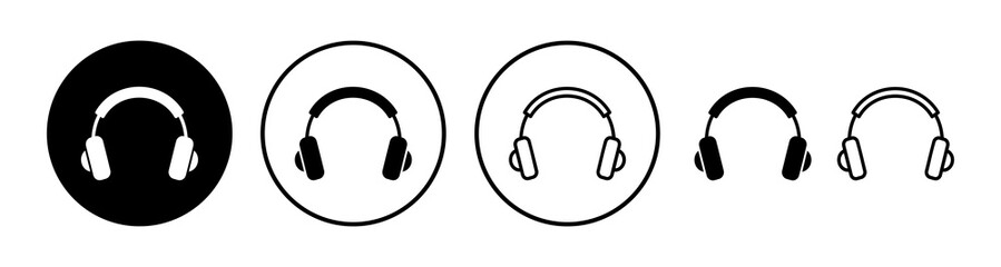 Headphone icon vector. headphones earphones icon. headset